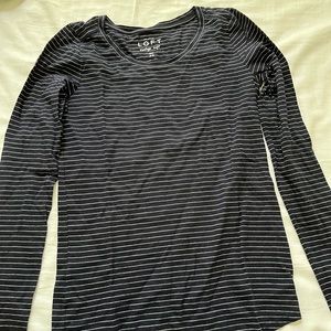 Loft sparkly striped long sleeve tee XS